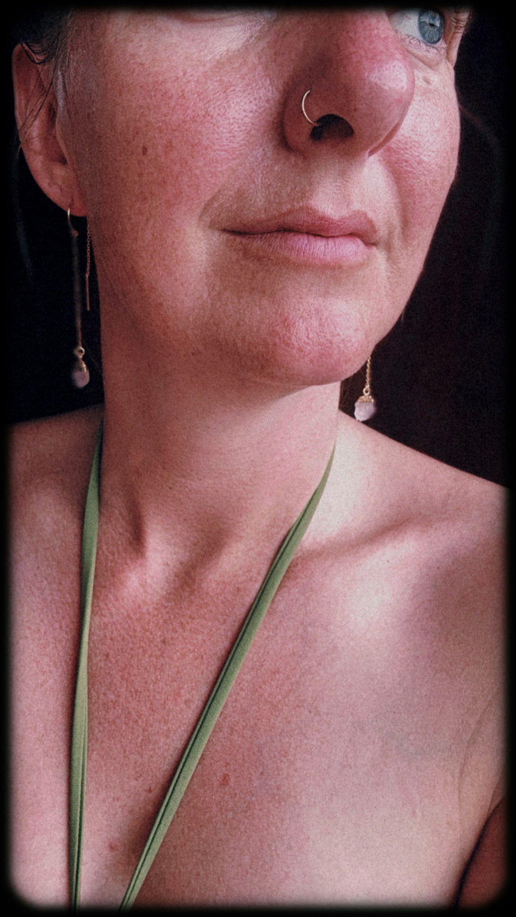 Elu Rebelle - The Raw Gem Chain Earrings