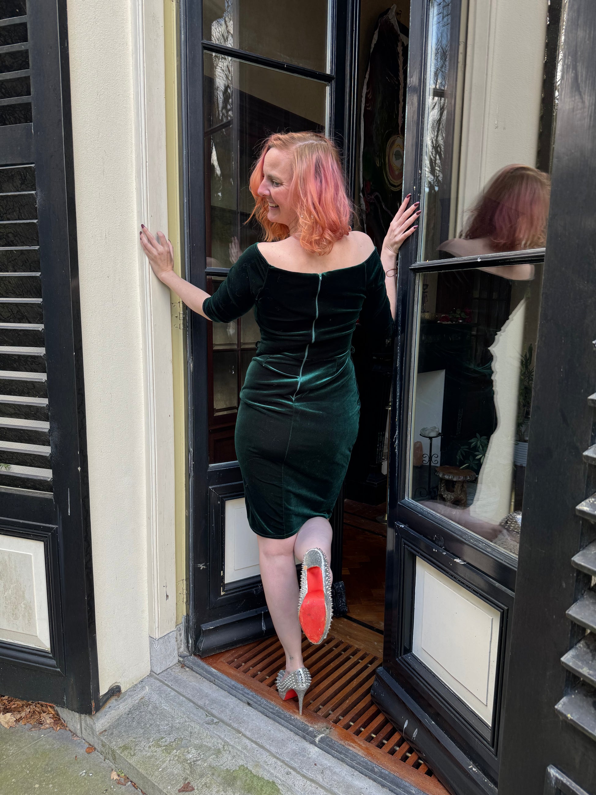 Nocturne Rebelle - Velvet Off Shoulder Evening Dress