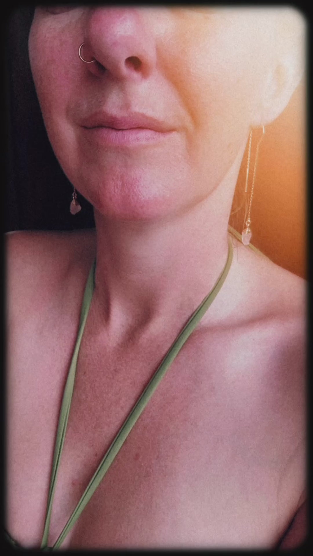 Elu Rebelle - The Raw Gem Chain Earrings